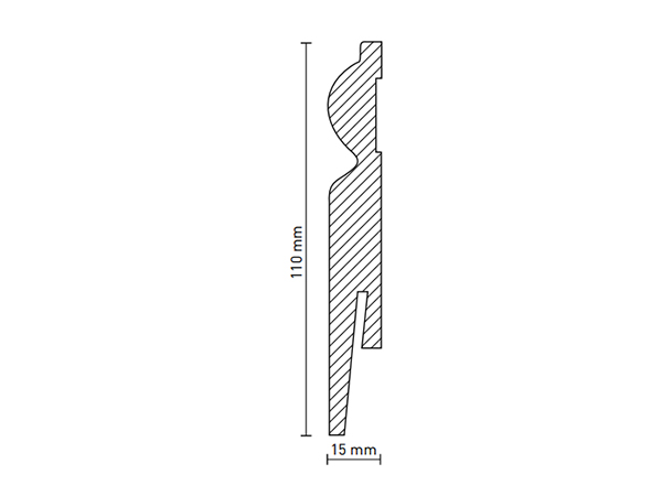 Плинтус MDF Arbiton Loctike 110 2400х110х15 мм