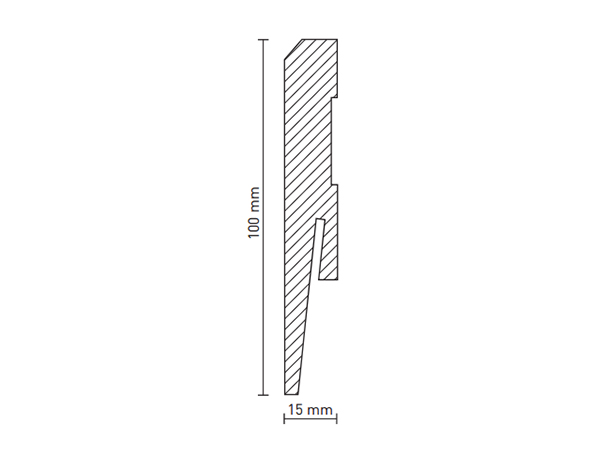 Плинтус MDF Arbiton Loctike 105 2400х100х15 мм