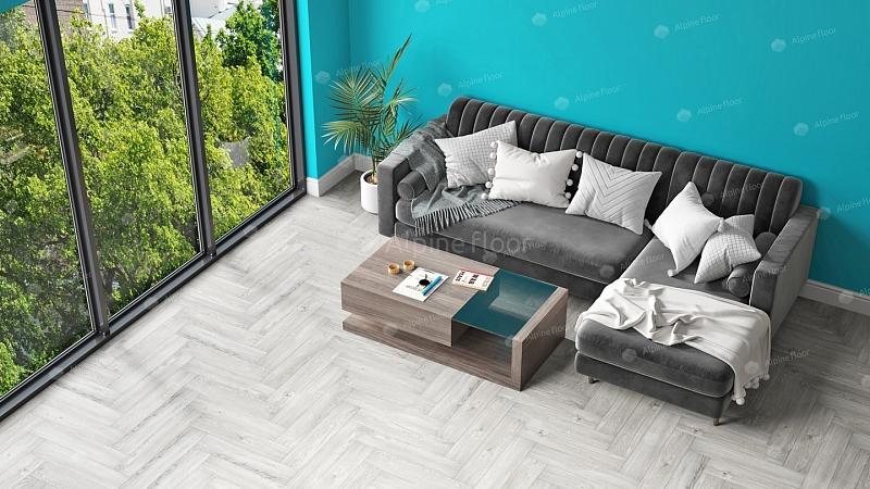 Кварцвинил Alpine Floor Parquet Lvt Eco 16-11 Снежный