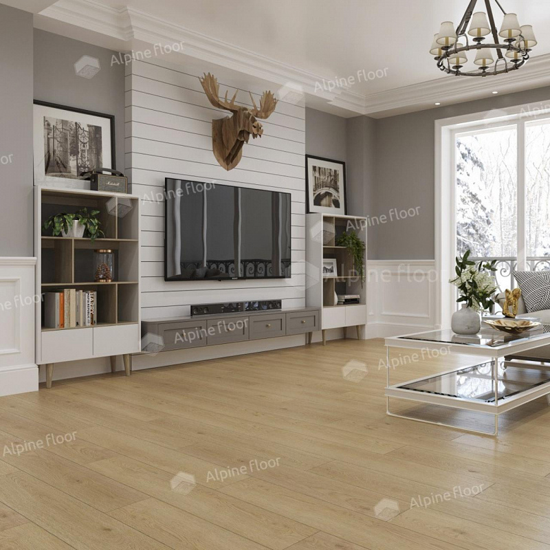 Кварцвинил Alpine Floor Ультра (Ultra) Eco 5-37 Дуб Марципановый