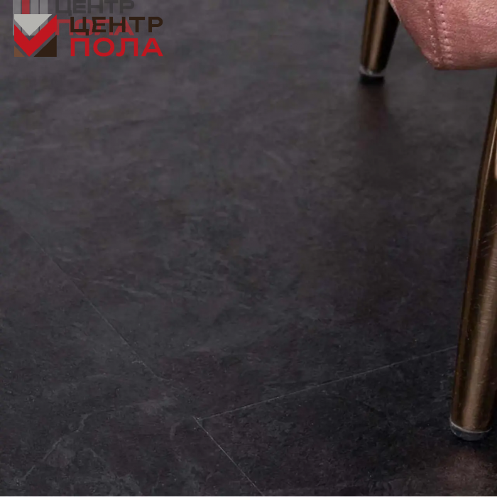 Кварцвинил Vinilam Ceramo Stone Glue 61607 Сланцевый Черный