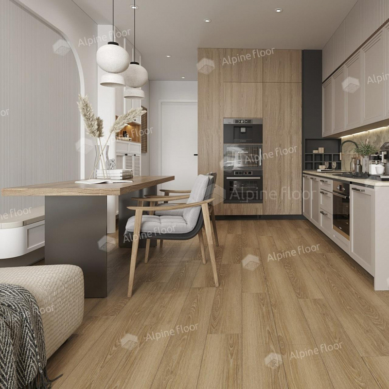 Кварцвинил Alpine Floor Ультра (Ultra) Eco 5-38 Дуб Сантана